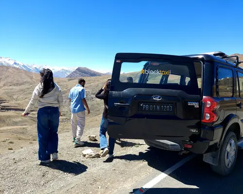 Spiti Valley with Black taxi