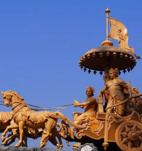 Kurukshetra bhramsarovar shree krishan rath statue